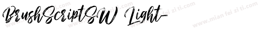 BrushScriptSW Light字体转换